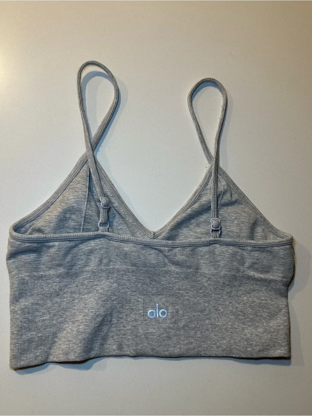 ALO Yoga Light Grey V-Neck Bralette